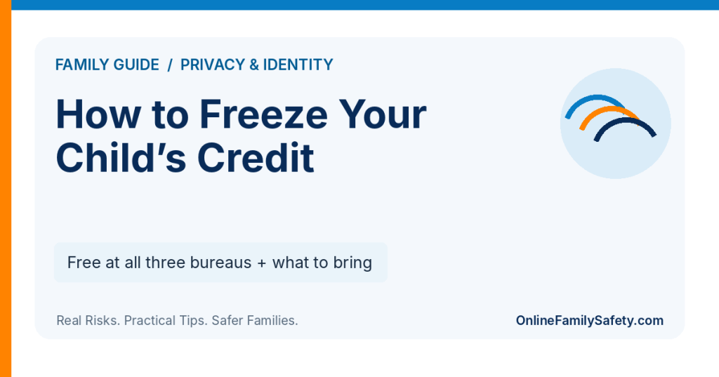 How to Freeze Your Child’s Credit. Free at all three bureaus.